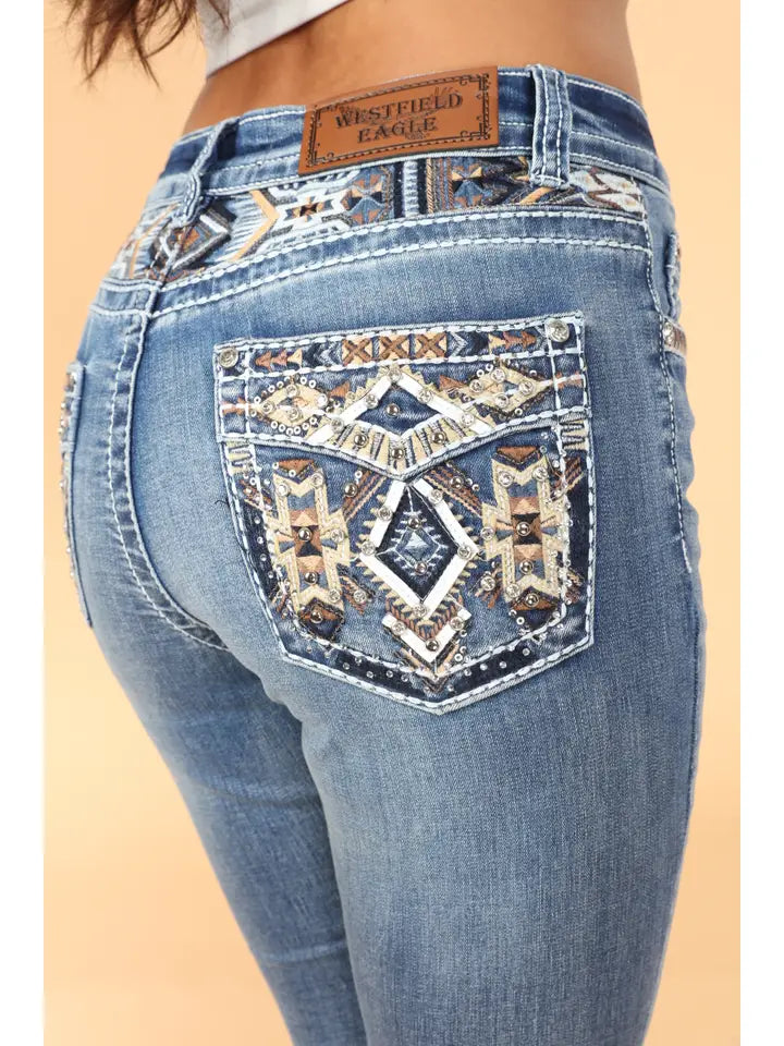 Westfield Eagle Bling Bootcut Jeans