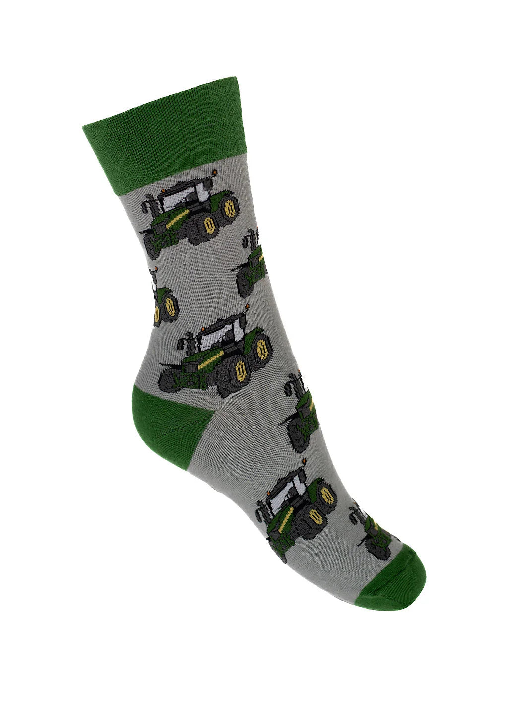Country Moos Green Tractor Crew Socks