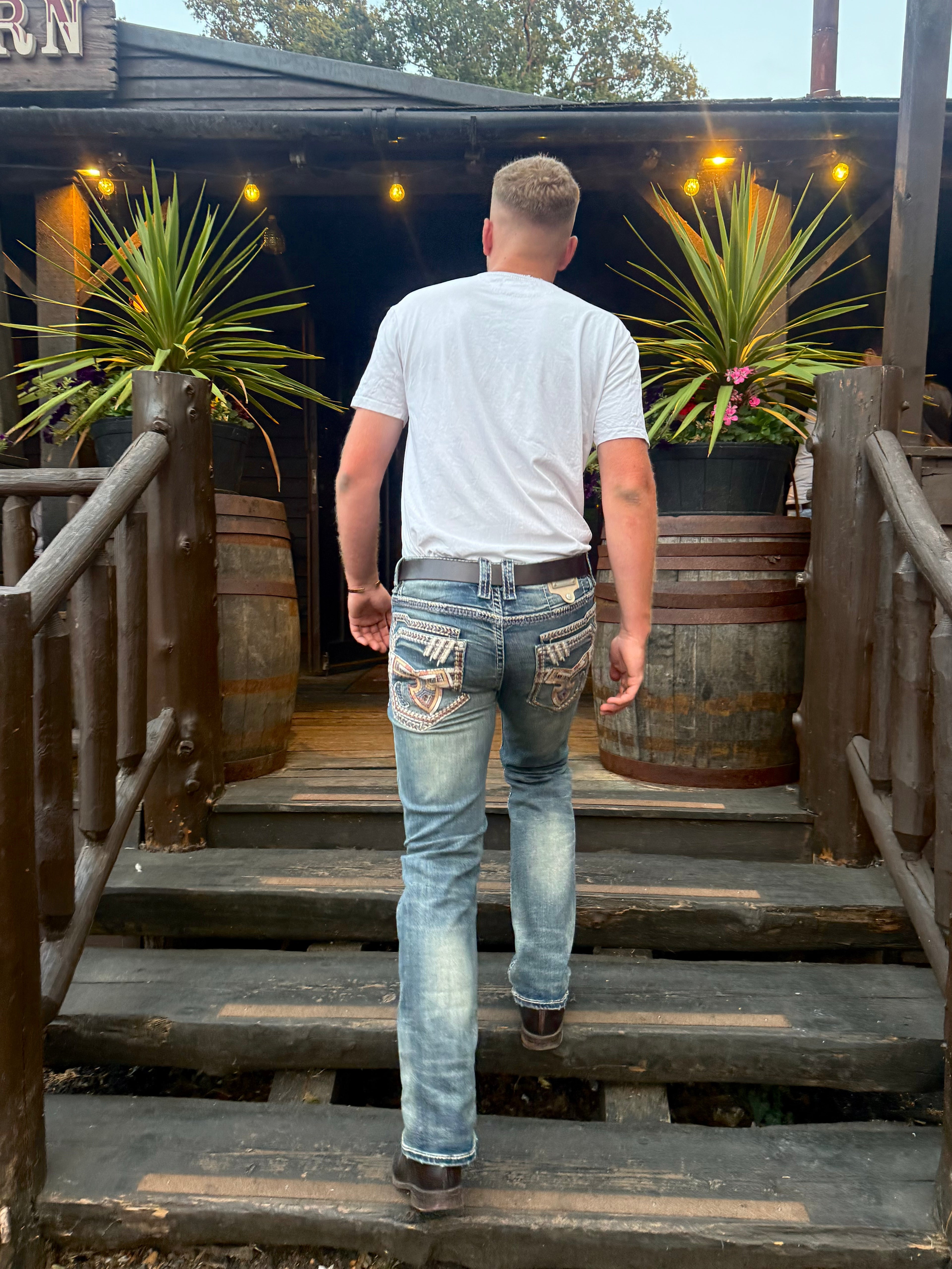 Mens Westfield Eagle Straight Jeans