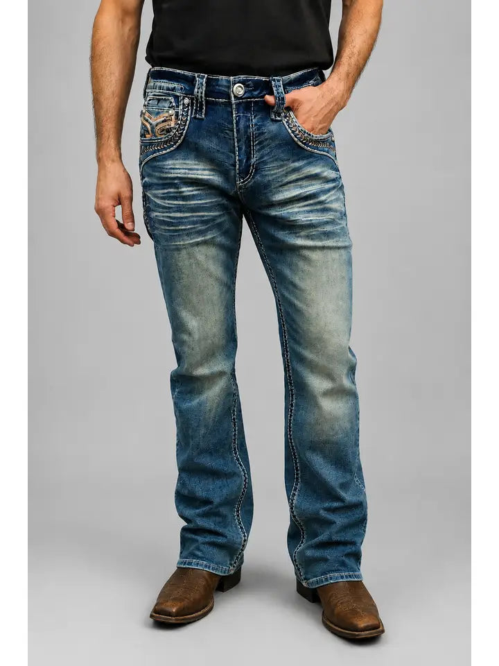 Mens Westfield Eagle Straight Jeans